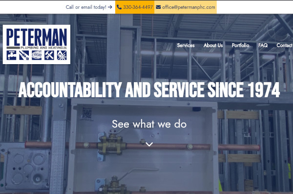 Peterman Plumbing and Heating Website